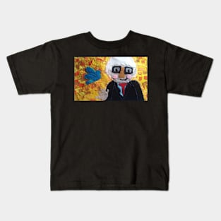 Bernie Sanders A little Bird quilt hand stitched Kids T-Shirt